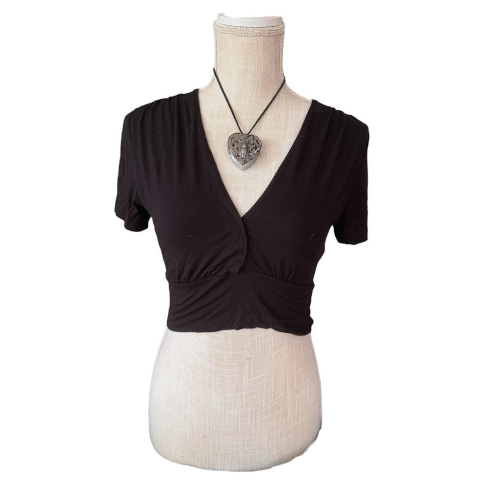 Elegant Black Wrap Top